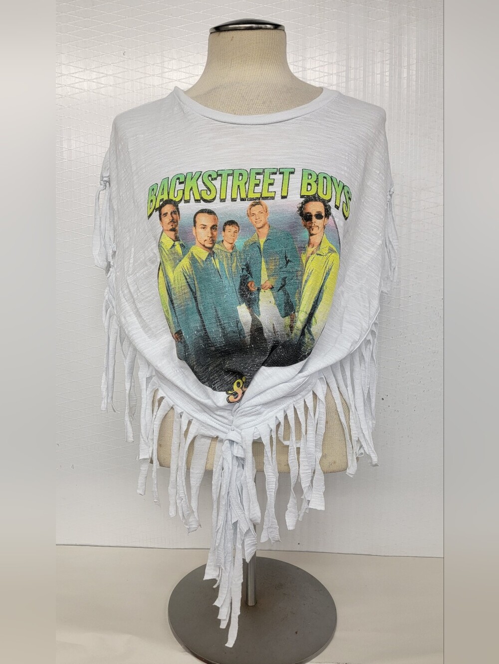 Back Street Boys Fringe Concert Tee Upcycled Retro Vintage Band Merc